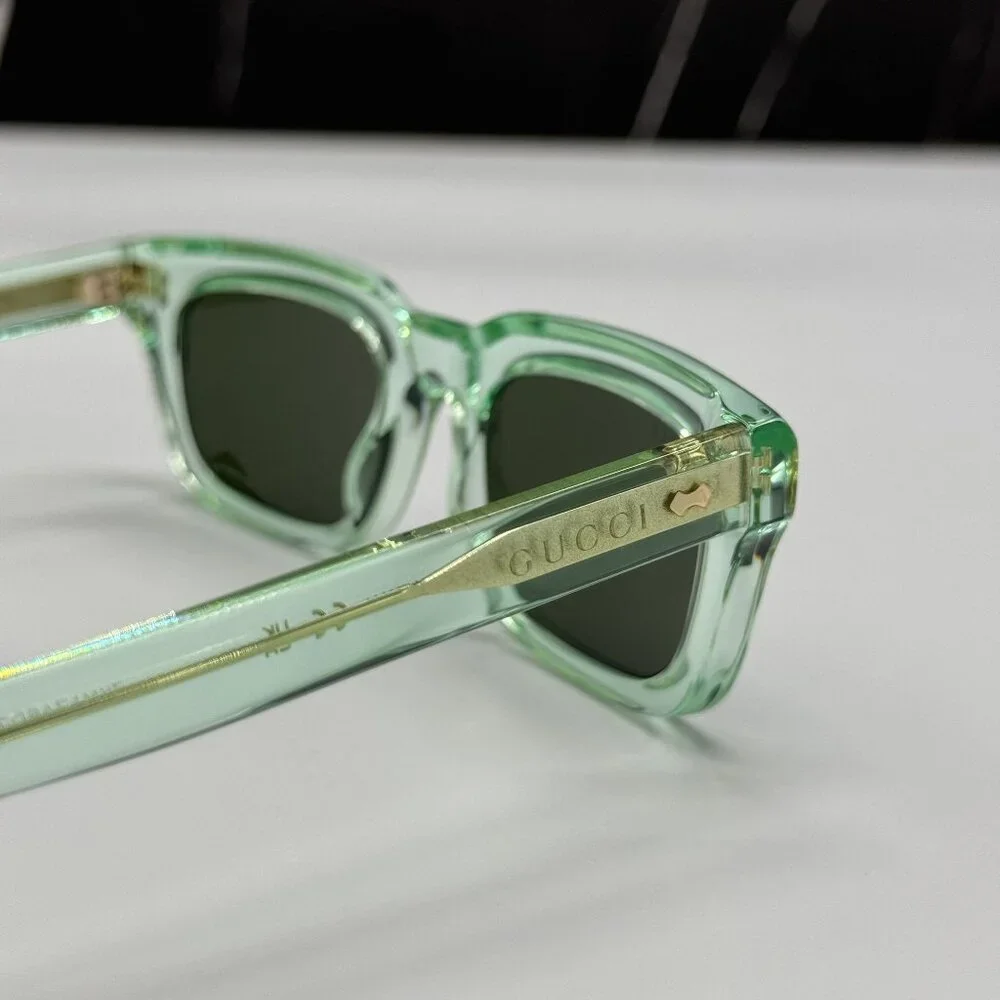 NEW GUCCI SUNGLASSES GG1524S 004 GREEN UNISEX EYEWEAR